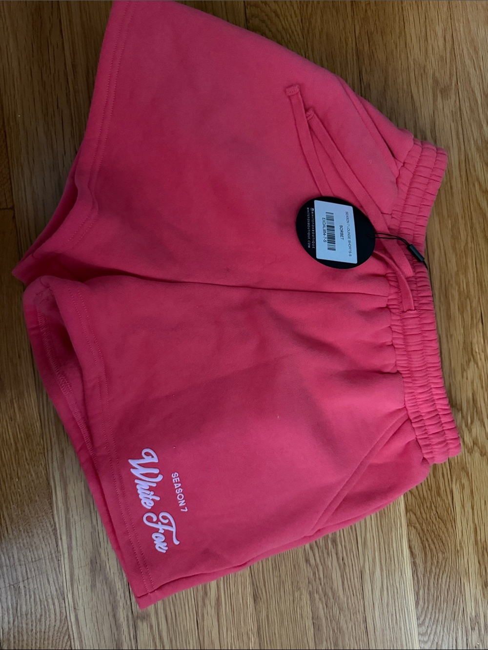 White Fox Boutique Coral Pink Athletic Lounge Shorts